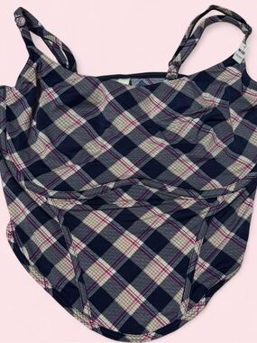 Plaid Unlined Corset Top- Size Medium DD *NWT*